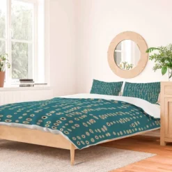 Deny Designs Mirimo Spotties Duvet Cover Bedding Set Green