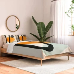 Domonique Brown Oranges Comforter Set - Deny Designs