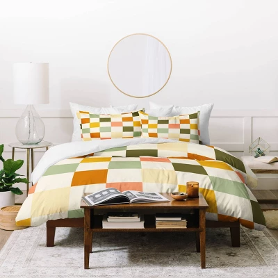 Deny Designs Lane And Lucia Vintage Checkerboard Pattern Duvet Cover Set Cream 5 Deny Designs Lane And Lucia Vintage Checkerboard Pattern Duvet Cover Set Cream - Image 3