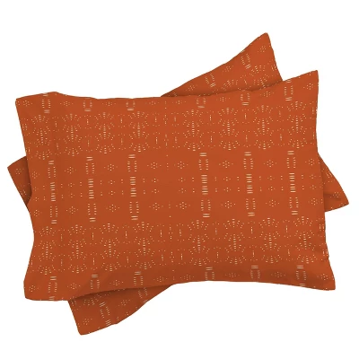 Grace Saona Pattern Terracota Duvet Set - Deny Designs 4 Grace Saona Pattern Terracota Duvet Set - Deny Designs - Image 2