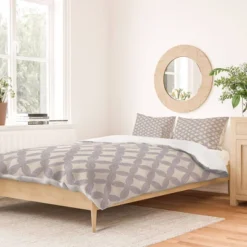 Deny Designs Holli Zollinger JUNGLIA WEAVE Duvet Cover Set Gray