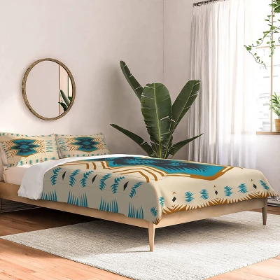 Holli Zollinger Colorado Painted Comforter Set Beige/Blue - Deny Designs 3 Holli Zollinger Colorado Painted Comforter Set Beige/Blue - Deny Designs