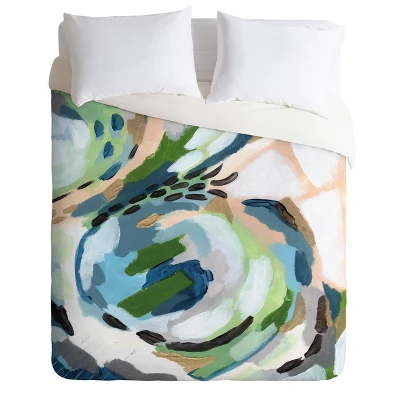 Green Laura Fedorowicz Greenery Duvet Cover - Deny Designs 7 Green Laura Fedorowicz Greenery Duvet Cover - Deny Designs - Image 5
