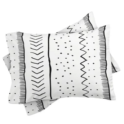 Becky Bailey Moroccan Stripe Comforter Set Black/White - Deny Designs 4 Becky Bailey Moroccan Stripe Comforter Set Black/White - Deny Designs - Image 2