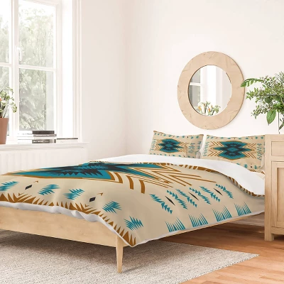 Holli Zollinger Colorado Painted Duvet Cover Set Beige/Blue - Deny Designs 3 Holli Zollinger Colorado Painted Duvet Cover Set Beige/Blue - Deny Designs