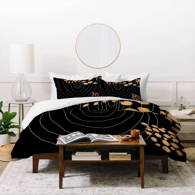 Aleeya Jones Polyester Comforter & Sham Set Black/Gold - Deny Designs 5 Aleeya Jones Polyester Comforter & Sham Set Black/Gold - Deny Designs - Image 3