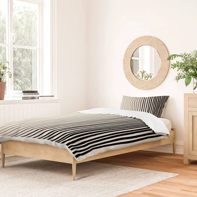 Alisa Galitsyna Vertical Lines Duvet Set Black - Deny Designs 3 Alisa Galitsyna Vertical Lines Duvet Set Black - Deny Designs