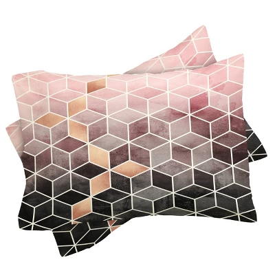 Elisabeth Fredriksson Gradient Cubes Comforter Set Pink - Deny Designs 4 Elisabeth Fredriksson Gradient Cubes Comforter Set Pink - Deny Designs - Image 2