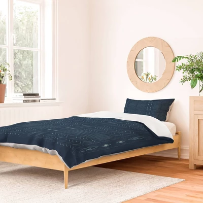 Mirimo Native Mudcloth Denim Duvet Set - Deny Designs 3 Mirimo Native Mudcloth Denim Duvet Set - Deny Designs