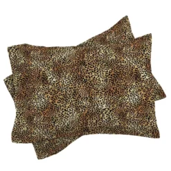 Schatzi Brown Leopard King Duvet Set Tan