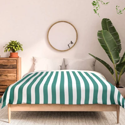 Deny Designs Natalie Baca Bouquet Stripe Comforter Set Green 4 Deny Designs Natalie Baca Bouquet Stripe Comforter Set Green - Image 2