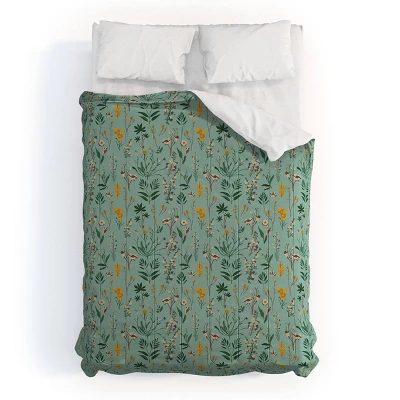 Holli Zollinger Zarah Wildflower Comforter Set Green - Deny Designs 6 Holli Zollinger Zarah Wildflower Comforter Set Green - Deny Designs - Image 4