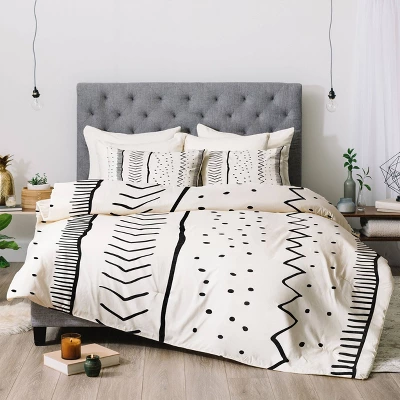 Becky Bailey Moroccan Stripe Comforter Set Black/White - Deny Designs 3 Becky Bailey Moroccan Stripe Comforter Set Black/White - Deny Designs