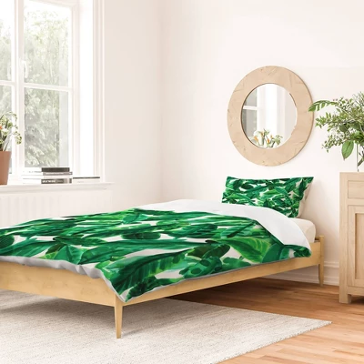 Palm Amy Sia Duvet Cover Set Green - Deny Designs 3 Palm Amy Sia Duvet Cover Set Green - Deny Designs