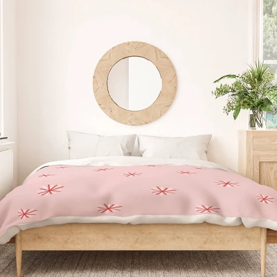 Deny Design Hello Twiggs Candy Cane Stars Duvet Cover Set Pink 4 Deny Design Hello Twiggs Candy Cane Stars Duvet Cover Set Pink - Image 2