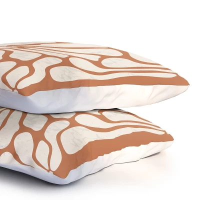 Deny Designs DorisciciArt Mid-Century Modern Floral D Duvet Cover Set Rust 6 Deny Designs DorisciciArt Mid-Century Modern Floral D Duvet Cover Set Rust - Image 4