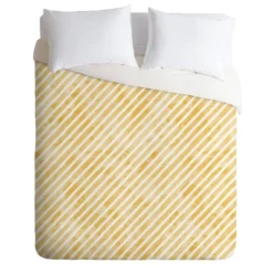 Little Arrow Design Co Stripes Diagonal Duvet Set Yellow - Deny Designs -Deny Designs Shop GUEST 81296144 01e4 4548 a4d1 278c1d55494f
