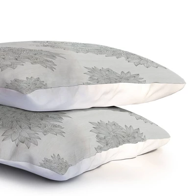 Iveta Abolina Beach Day Floral Pillow Sham Gray - Deny Designs® 5 Iveta Abolina Beach Day Floral Pillow Sham Gray - Deny Designs® - Image 3