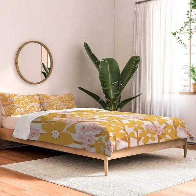 Deny Designs ThityOne Illustrations Wildflowers In Turmeric Comforter Set Yellow 3 Deny Designs ThityOne Illustrations Wildflowers In Turmeric Comforter Set Yellow