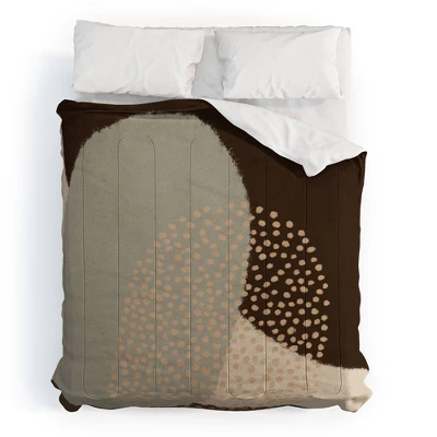 Modern Abstract Shapes 5 Polyester Comforter & Sham Set Beige/Brown - Deny Designs 5 Modern Abstract Shapes 5 Polyester Comforter & Sham Set Beige/Brown - Deny Designs - Image 3