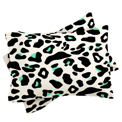 Allyson Johnson Neon Turquoise Leopard Comforter Set 4 Allyson Johnson Neon Turquoise Leopard Comforter Set - Image 2