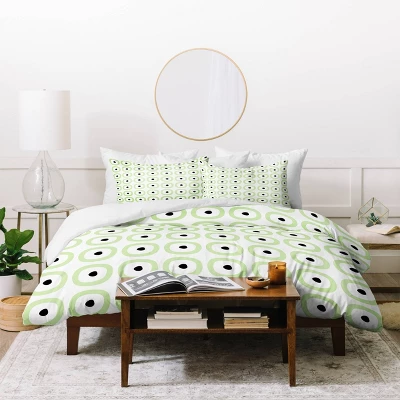 Twin/Twin XL Geometric Caroline Okun Yarmouth Duvet Cover Set Green - Deny Designs 4 Twin/Twin XL Geometric Caroline Okun Yarmouth Duvet Cover Set Green - Deny Designs - Image 2