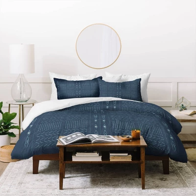 Mirimo Native Mudcloth Denim Duvet Set - Deny Designs 5 Mirimo Native Mudcloth Denim Duvet Set - Deny Designs - Image 3