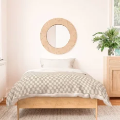 Deny Designs Iveta Abolina Lazy Checker Dove Duvet Cover Set Gray