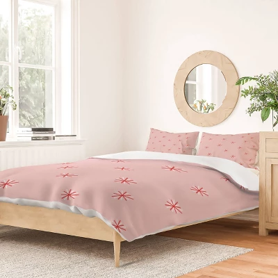 Deny Design Hello Twiggs Candy Cane Stars Duvet Cover Set Pink 3 Deny Design Hello Twiggs Candy Cane Stars Duvet Cover Set Pink