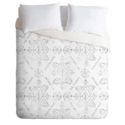 Schatzi Brown Reeve Pattern Duvet Set White - Deny Designs -Deny Designs Shop GUEST c509a67c 3cd9 4109 b754 cebc6c6a4373
