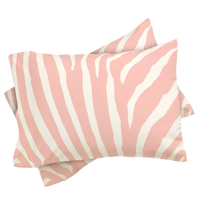 Natalie Baca Zebra Stripes Rose Quartz Duvet Set 4 Natalie Baca Zebra Stripes Rose Quartz Duvet Set - Image 2