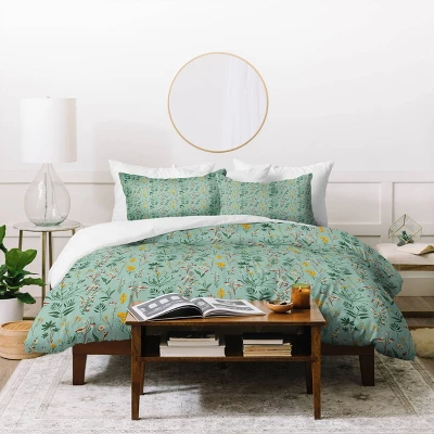 Holli Zollinger Zarah Wildflower Comforter Set Green - Deny Designs 5 Holli Zollinger Zarah Wildflower Comforter Set Green - Deny Designs - Image 3