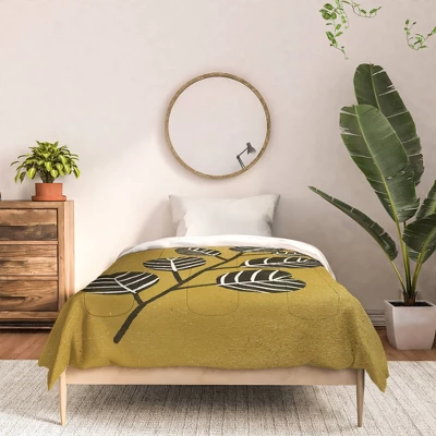 Eucalyptus Branch Ombre Cotton Comforter & Sham Set - Deny Designs 6 Eucalyptus Branch Ombre Cotton Comforter & Sham Set - Deny Designs - Image 4