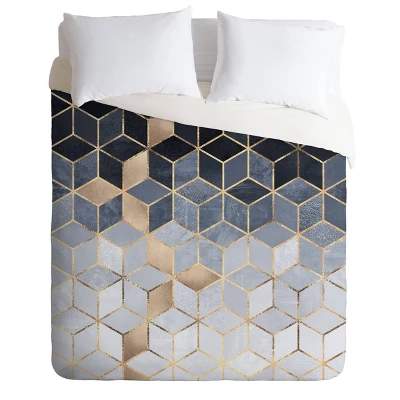 Elisabeth Fredriksson Gradient Cubes Duvet Cover Set - Deny Designs 3 Elisabeth Fredriksson Gradient Cubes Duvet Cover Set - Deny Designs