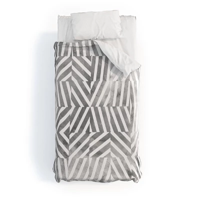 Optical Theme Emanuela Carratoni Duvet Cover Set Black/White - Deny Designs 5 Optical Theme Emanuela Carratoni Duvet Cover Set Black/White - Deny Designs - Image 3