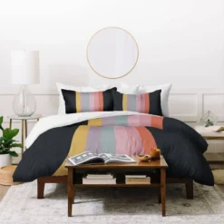 Deny Designs Emanuela Carratoni Retro Rainbow Comforter Bedding Set Black -Deny Designs Shop GUEST dba233cc 546f 440b a3b4 8d9f04bff67f