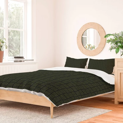 Pine Needle Checkered Duvet Set - Deny Designs 3 Pine Needle Checkered Duvet Set - Deny Designs