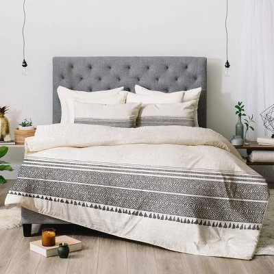 Holli Zollinger French Charcoal Tassel Comforter Set - Deny Designs 3 Holli Zollinger French Charcoal Tassel Comforter Set - Deny Designs