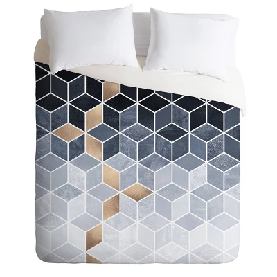 Elisabeth Fredriksson Gradient Cubes Duvet Cover Set - Deny Designs 4 Elisabeth Fredriksson Gradient Cubes Duvet Cover Set - Deny Designs - Image 2